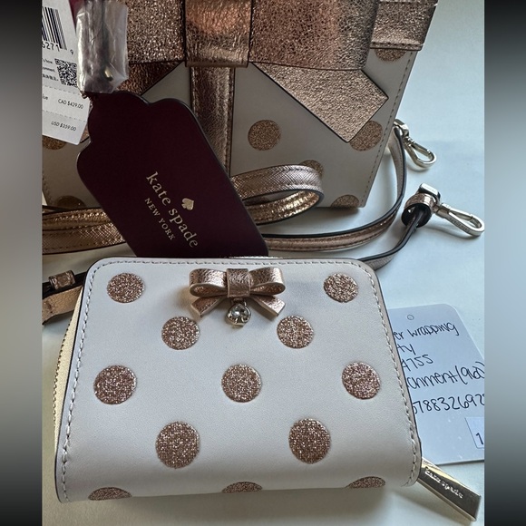 Kate Spade BUNDLE set, Wrapping Party Dot Gift Crossbody & Wallet set NWT - Picture 3 of 12